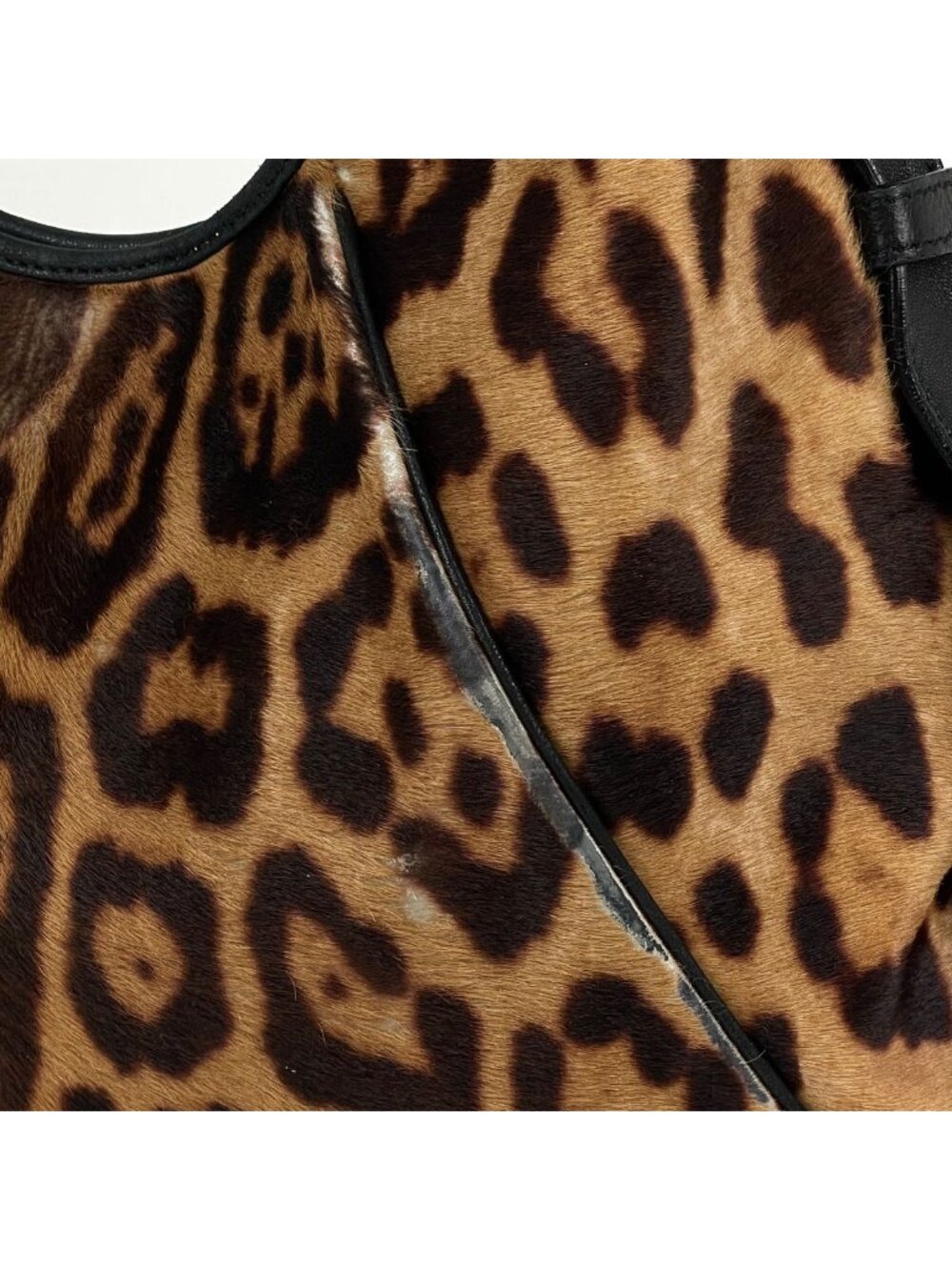 ★SOLD★ Saint Laurent Mombasa Shoulder Bag Leopard Print Halaco Brown - Picture 6 of 10